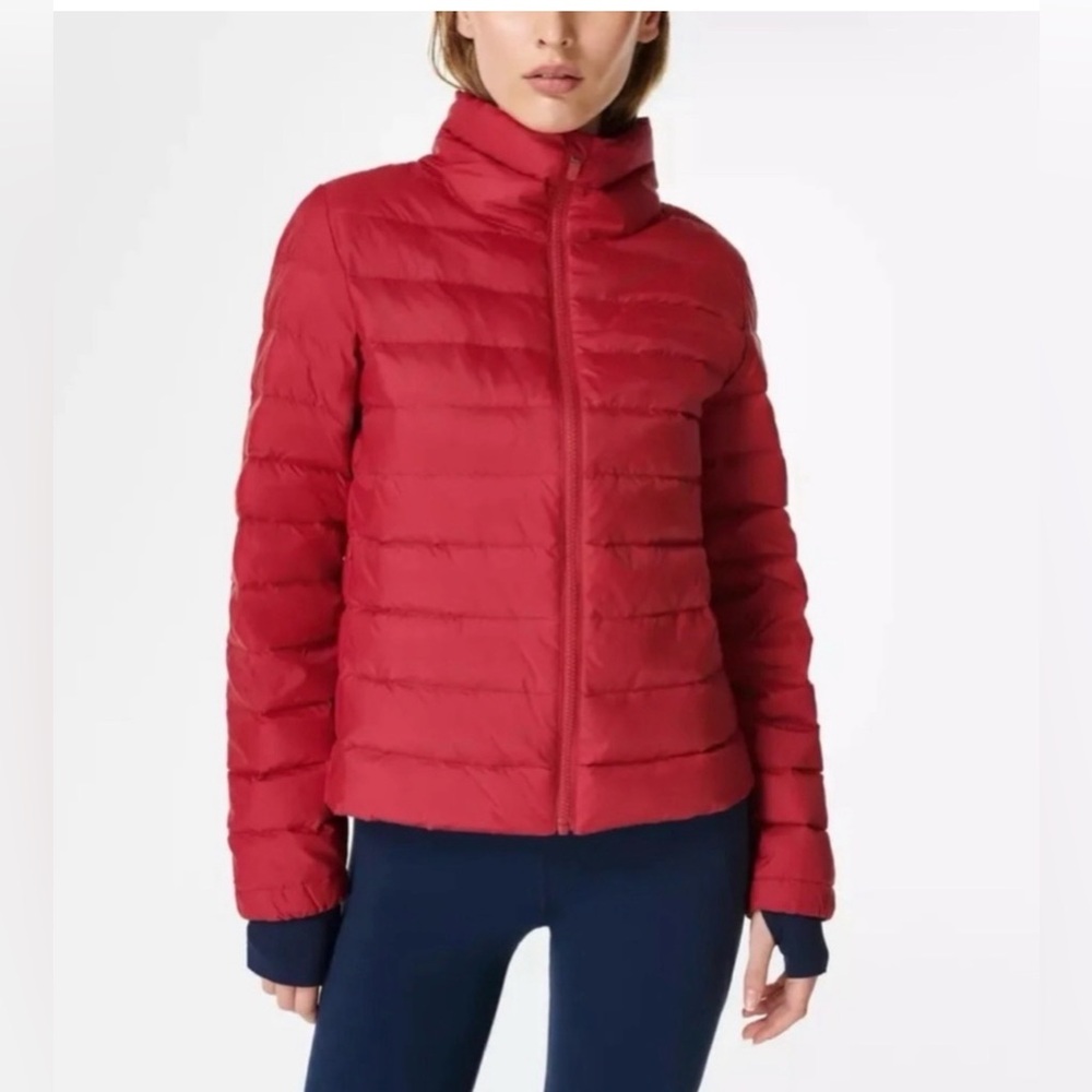 Sweaty Betty Red Puffer Jacket Medium